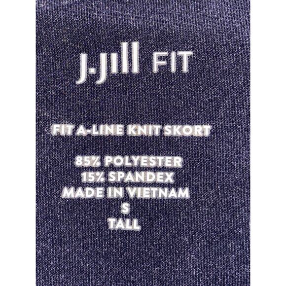 J. Jill Fit A-Line Knit Skort Navy Small Tall Elastic Waist Stretch Pull On EUC - Picture 8 of 8